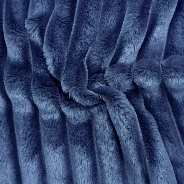 dark blue faux rabbit fur co60002-1