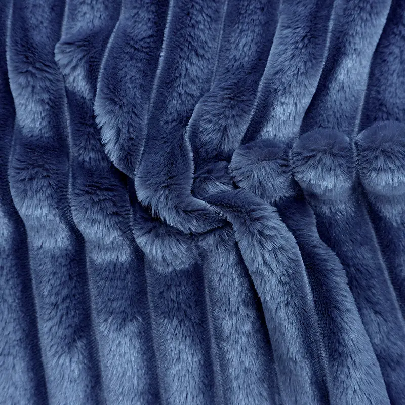 dark blue faux rabbit fur co60002-1