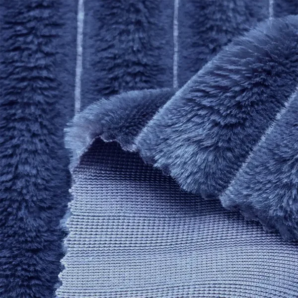 dark blue faux rabbit fur co60002-2