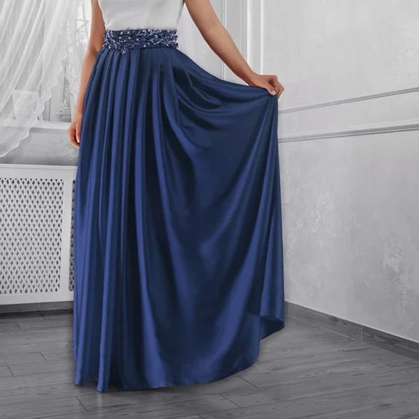 navy long dress